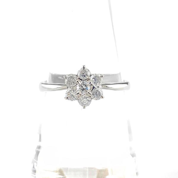 ◇最終価格◇プラチナ✳︎メレダイヤリング✴︎15石✴︎美品 メレダイヤ デザインリング プラチナ 指輪 リング 15号 Pt900