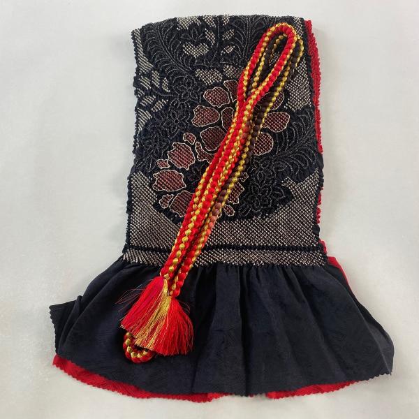 平和屋着物○和装小物 帯締め・帯揚げセット 振袖用 総絞り 舞花文