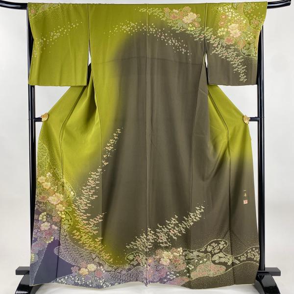 ソアちゃん専用身丈157センチ落款いり訪問着　正絹袷 ソアちゃん専用身丈157センチ落款いり訪問着 正絹袷 - メルカリ