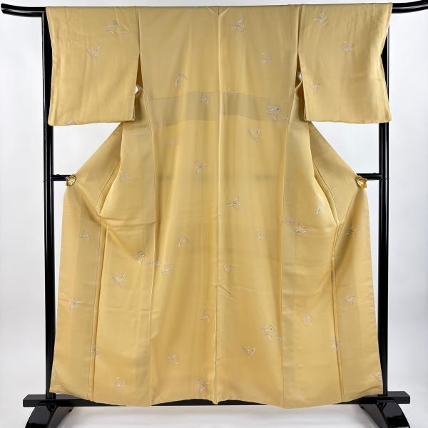 単衣　小紋　幾何学模様　裄66cm 正絹　スリム　半衿付き ○【大蔵ざらえセール】 【洗える着物】単衣仕立て 小紋 JAPAN_MODE