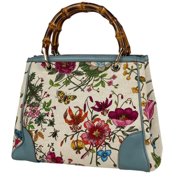 GUCCI（グッチ） バンブー スモール ショッパー ハンドバッグ フローラ