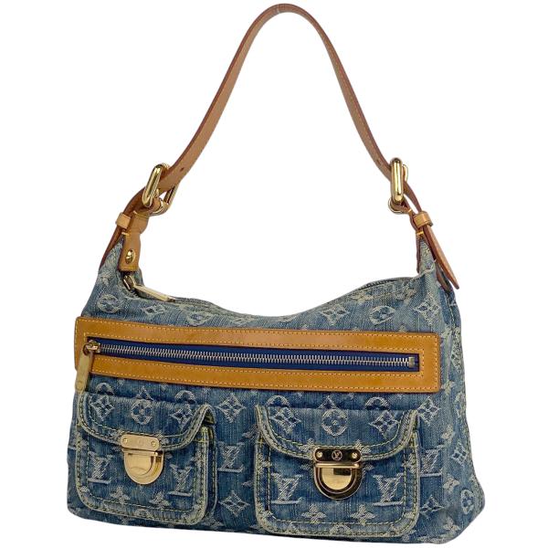 LOUIS VUITTON ルイ・ヴィトン バギーPM ワンショルダー 肩掛け ショルダーバッグ M95049 モノグラムデニム ブルー  レディース【中古】 LOUIS VUITTON（ルイ・ヴィトン） バギー PM 肩掛け ハンドバッグ ワン