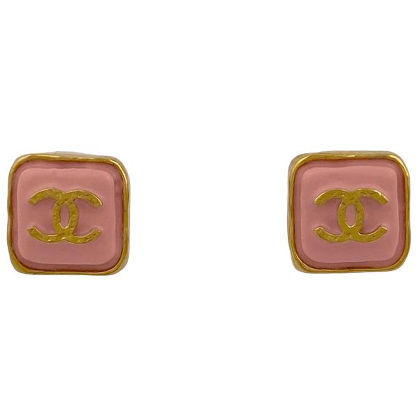 CHANEL（シャネル） ココマーク ピアス CC スクエア ピアス GP ピンク