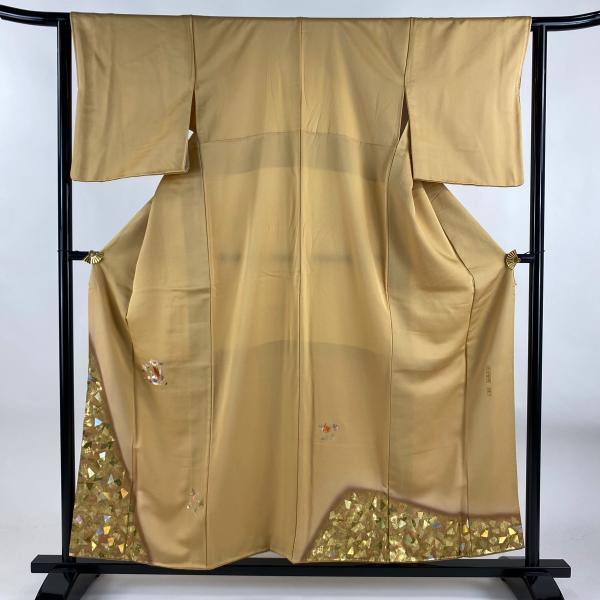 付下げ 身丈156.5cm 裄丈63cm S 袷 ふき綿仕立て 落款あり 鳳凰 花唐草