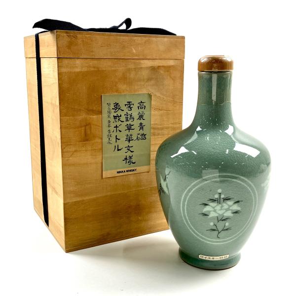 未開栓NIKKA WHISKY象嵌ボトル(特選ブレンド) 高麗青磁　雲鶴草華文様 東京都内限定お届け ニッカ NIKKA 高麗青磁 雲鶴草華文様 象嵌