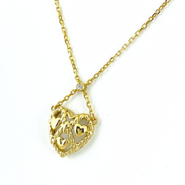 MIKIMOTO（ミキモト） ハートモチーフ デザインネックレス YG イエロー