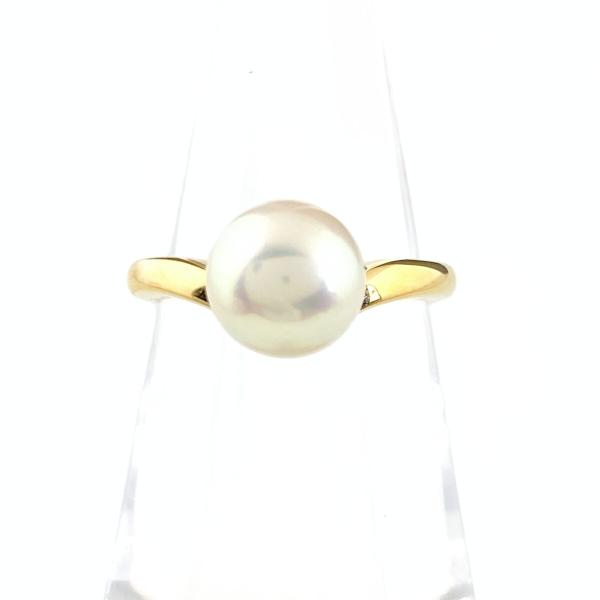 MIKIMOTO（ミキモト） パール デザインリング YG イエローゴールド