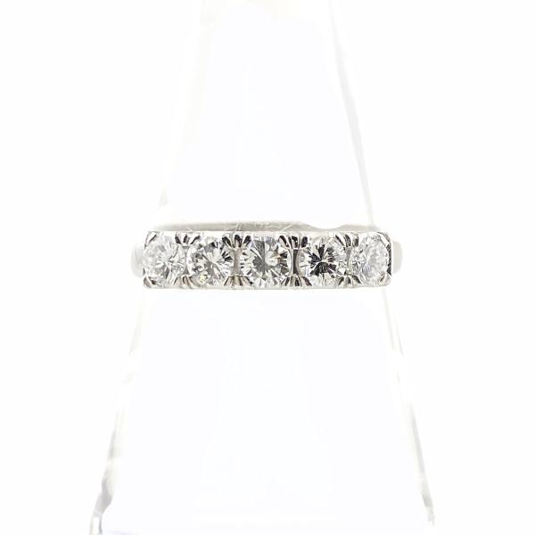 プラチナ✳︎メレダイヤリング✴︎15石✴︎美品 メレダイヤ デザインリング プラチナ 指輪 リング 15号 Pt850