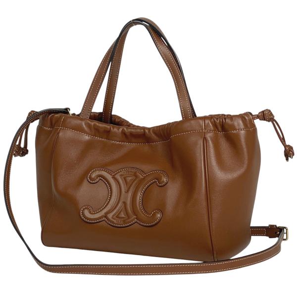 CELINE セリーヌ スモール カバ ドローストリング バッグ キュイル