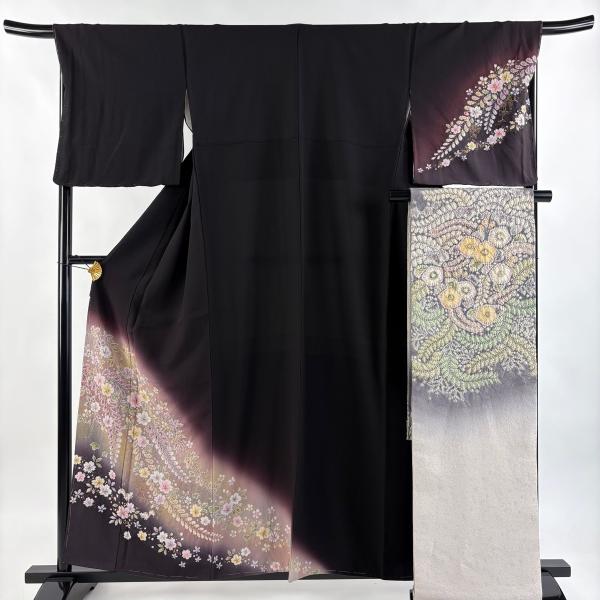 美品 付下げ 身丈159cm 裄丈68cm L 袷 翠山工房 袋帯セット 落款あり