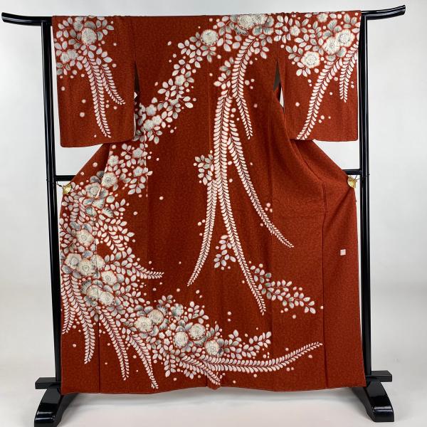 正絹　上質な訪問着　花柄　袷　身丈大きめ 正絹 上質な訪問着 花柄 袷 身丈大きめ