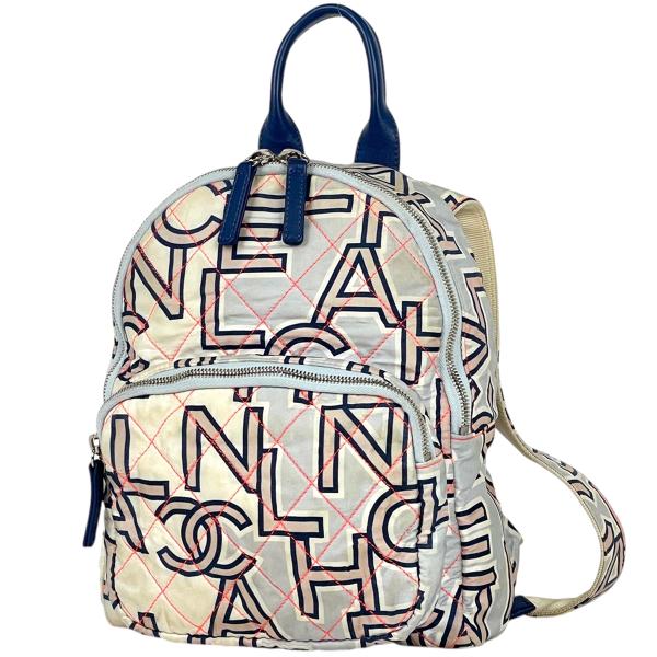 【極美品】シャネル　パールロゴ リュック　バックパック　マトラッセ 極美品】シャネル パールロゴ リュック バックパック マトラッセ 極美