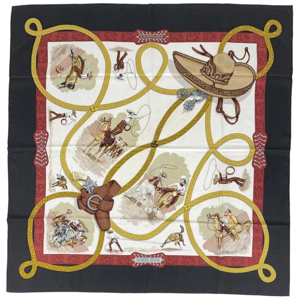 HERMES エルメス CHARREADA【チャレアーダ】カレ90 HERMES（エルメス） カレ 90 CHARREADA チャレアーダ カウボーイ 馬