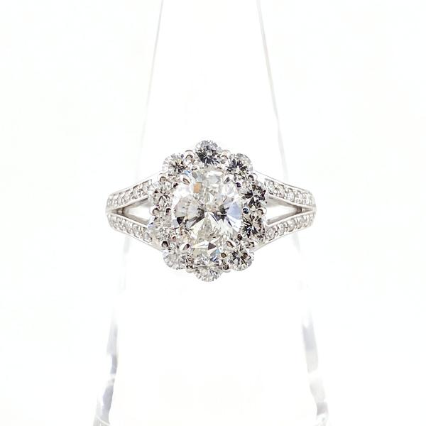 ダイヤモンド デザインリング プラチナ 指輪 メレダイヤ リング 10.5号