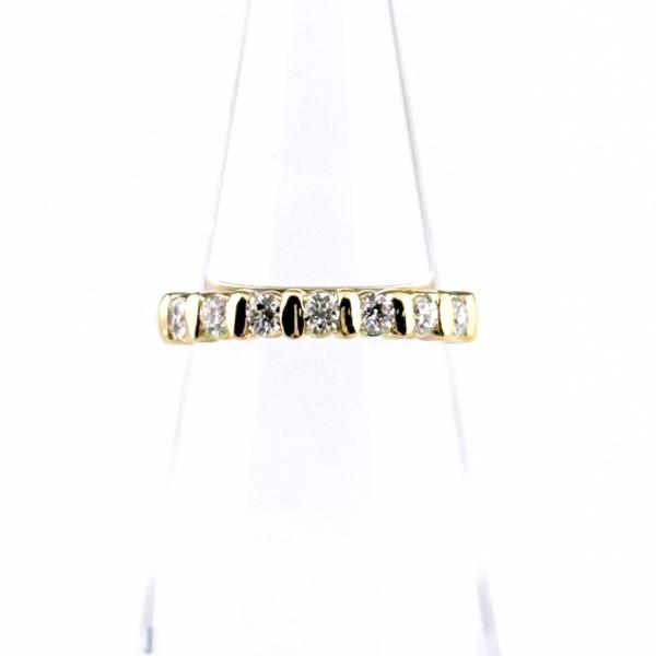 メレダイヤ デザインリング YG イエローゴールド 指輪 リング 8号 K18