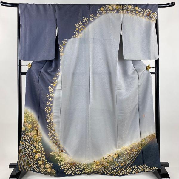 訪問着 身丈165.5cm 裄丈67.5cm L 袷 徳永憲峯 落款あり 辻が花 金通し