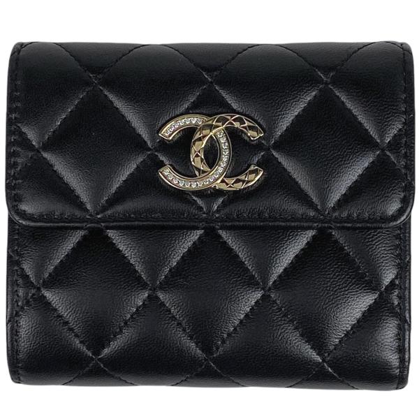 CHANEL（シャネル） ココマーク ラインストーン 三つ折り 財布
