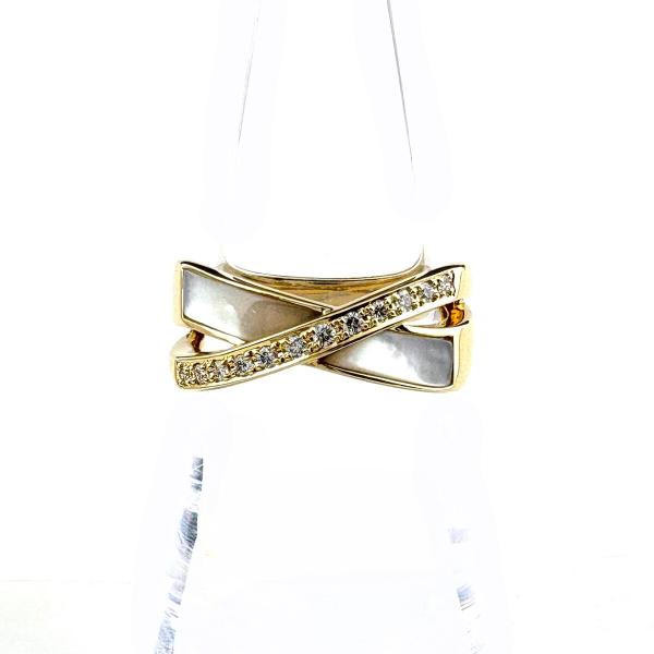 タサキ TASAKI シェル デザインリング YG イエローゴールド 指輪