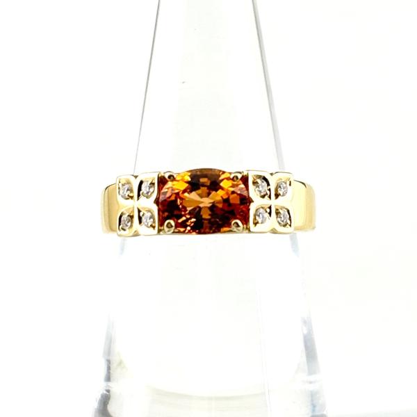 タサキ TASAKI シトリン デザインリング YG イエローゴールド