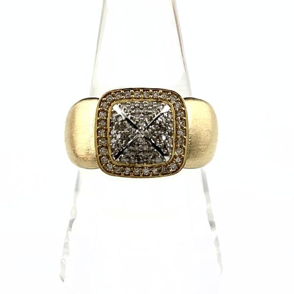 GSTV メレダイヤ デザインリング YG イエローゴールド 指輪 リング