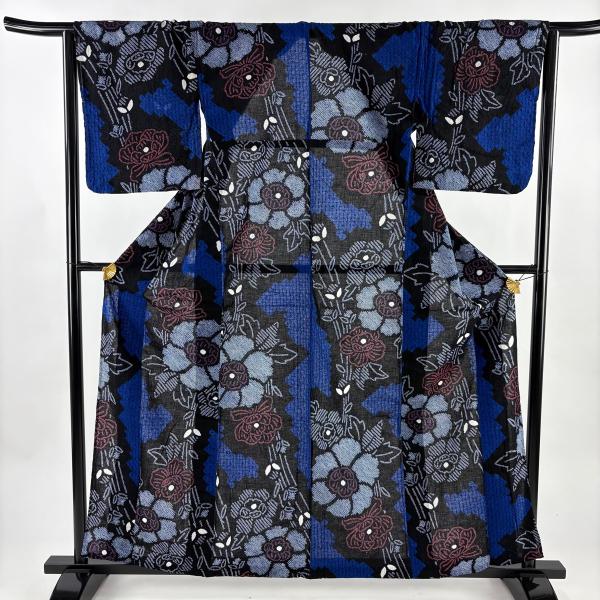 細かい絞りの浴衣・身丈160，裄丈65.5 細かい絞りの浴衣・身丈160，裄丈65.5 細かい絞りの浴衣・身丈160，裄