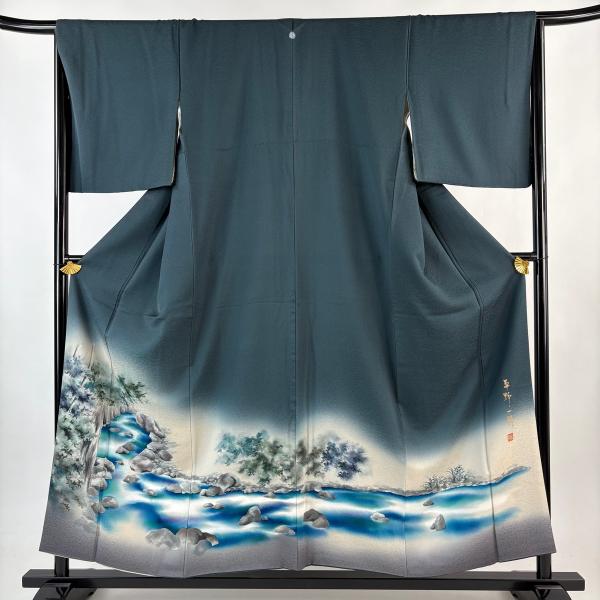 hana1145　草野一騎作　紋付き色無地＋　袋帯2本　裄67 身幅広 hana1145様専用 草野一騎作 紋付き色無地＋ 袋帯2本 裄67 身幅広