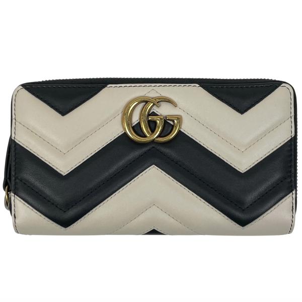 GUCCI（グッチ） GUCCI GGマーモント 長財布 バイカラー ハート ダブル