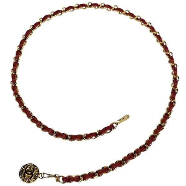 CHANEL（シャネル） ココマーク チェーン ベルト GP レザー ゴールド