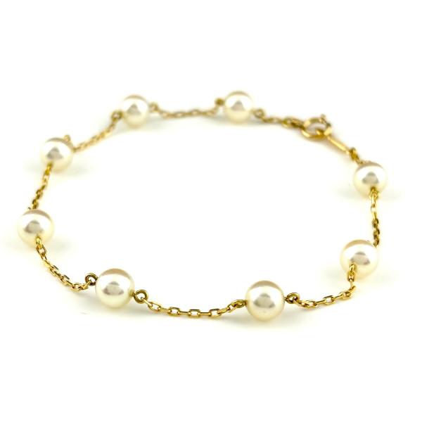 MIKIMOTO（ミキモト） パール デザインブレスレット YG イエロー