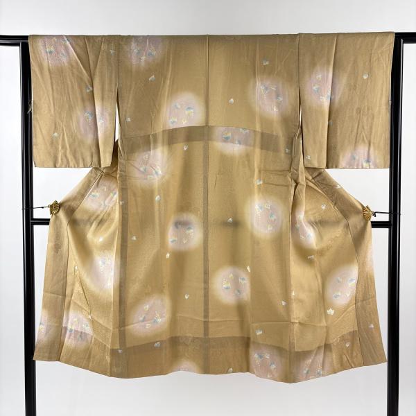 美品 長襦袢 身丈124.5cm 裄丈64cm M やまと 葡萄 地紋 ぼかし 山吹