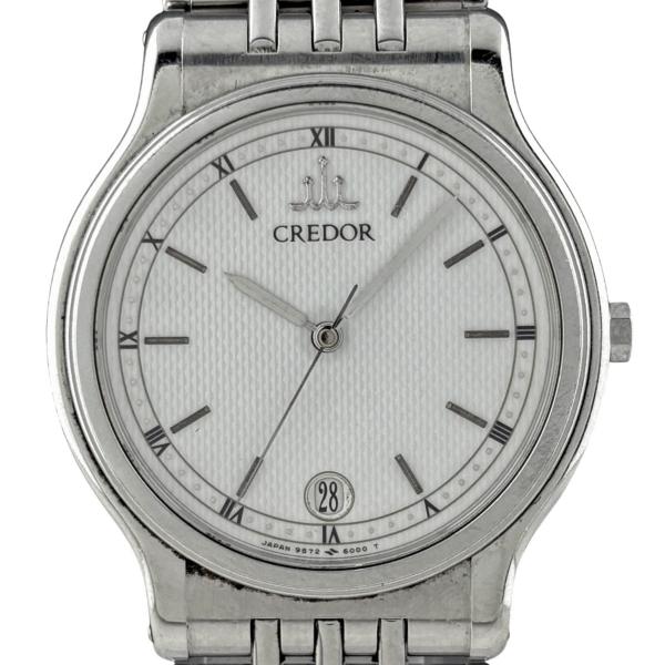 SEIKO（セイコー） クレドール 9572-6000 腕時計 SS クォーツ ホワイト