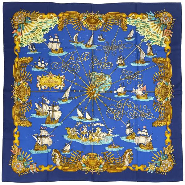 HERMES（エルメス） カレ 90 VOILES DE LUM 光の帆船 ホース スカーフ