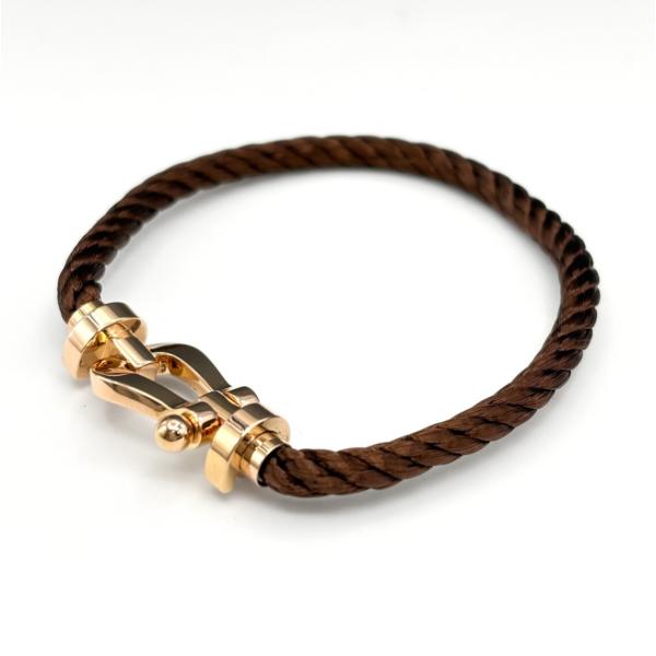 超美品フレッドFREDフォース10ピンクゴールドPGラージsize17cm Fred（フレッド） フォース 10 ブレスレット PG ピンクゴールド 腕輪