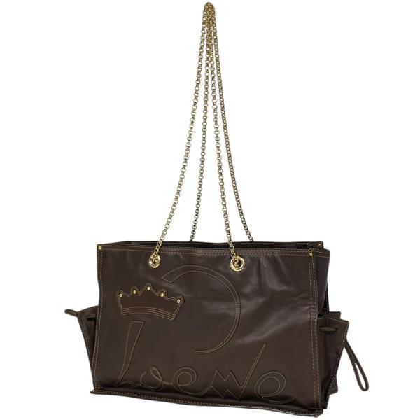 【美品】 LOEWE ロエベ チェーンショルダー ハンドバッグ 希少 LOEWE（ロエベ） ロゴ チェーンショルダーバッグ ステッチ 肩掛け