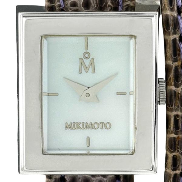 MIKIMOTO（ミキモト） ブレスウォッチ 腕時計 SS レザー パール SV