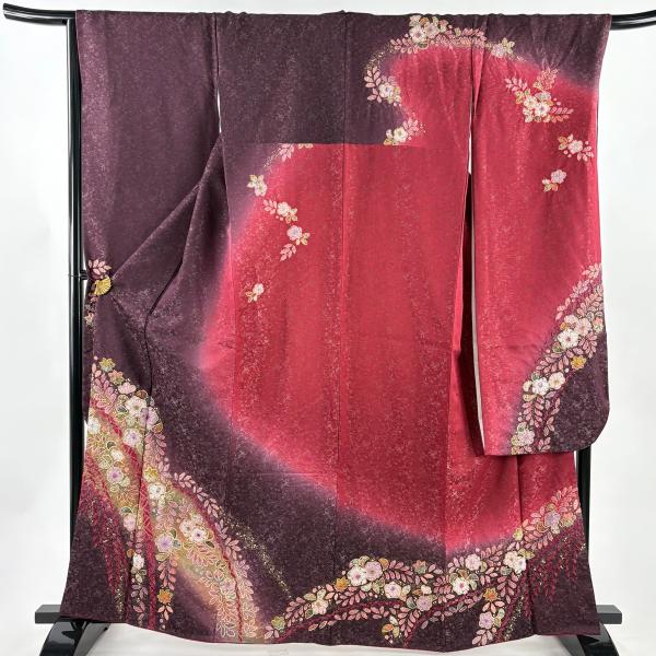 振袖 身丈164.5cm 裄丈66.5cm 正絹 名品 【中古】 振袖 身丈164.5cm 裄丈67cm M 袷 徳永憲峯 落款あり 辻が花 金通し