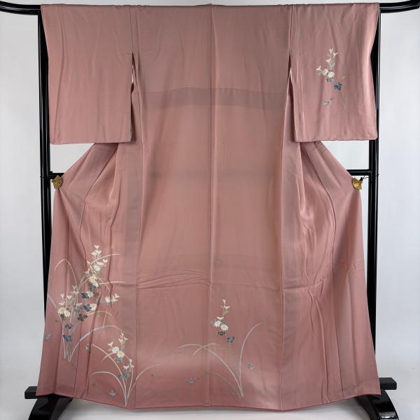 付下げ 身丈162cm 裄丈65.5cm M 袷 南克治 加賀友禅 落款あり 菊