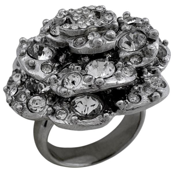 CHANEL（シャネル） ココマーク ラインストーン リング カメリア 指輪