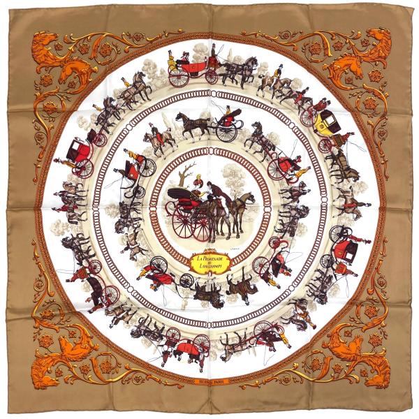 HERMES（エルメス） カレ90 LA PROMENADE DE LONGCHAMPS ロンシャンへ