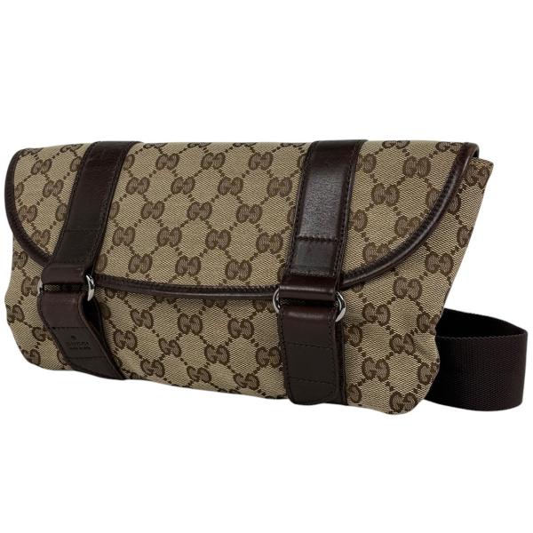 【美品】グッチ ウエストポーチ ベージュ ボディバッグ キャンバス GG柄 GUCCI（グッチ） GUCCI GG柄 ボディバッグ ウエストバッグ ボディ