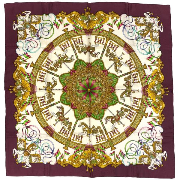 HERMES（エルメス） カレ 90 LUNA PARK 遊園地 メリーゴーランド