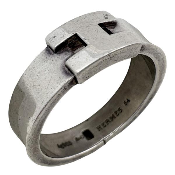 HERMES ニューヘラクレス Ag925 59 19号 シルバーリング Hロゴ HERMES（エルメス） ニューヘラクレス リング 指輪 Hロゴ リング 13.5