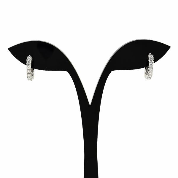 メレダイヤ デザインピアス プラチナ フープ ピアス Pt900