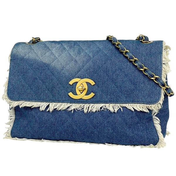 正規☆シャネル デカココ ショルダーバッグ フリンジ マトラッセ CHANEL（シャネル） マトラッセフリンジ ココマーク ショルダーバッグ