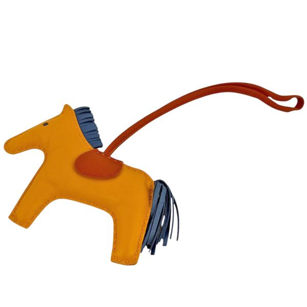 HERMES（エルメス） ロデオMM バッグチャーム レザー イエロー