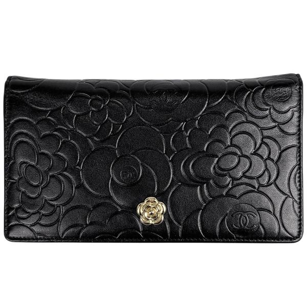 CHANEL（シャネル） カメリア 二つ折り 長財布 ココマーク 長財布