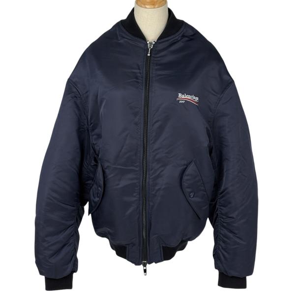 BALENCIAGA（バレンシアガ） ロゴ ボンバージャケット ブルゾン ダブル