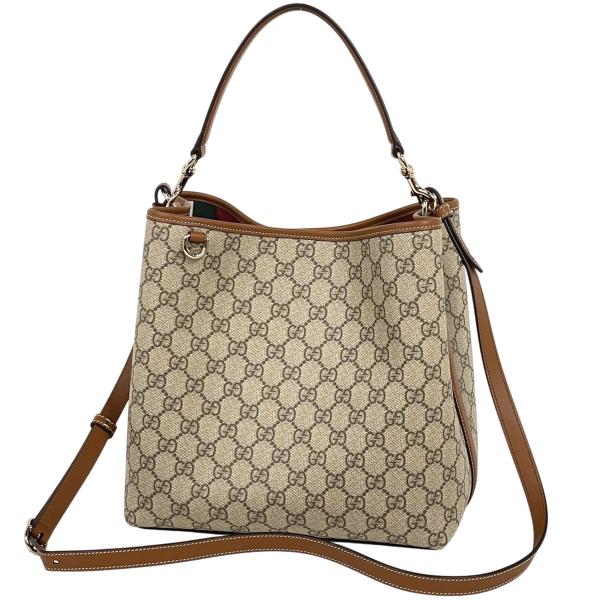 GUCCI（グッチ） GUCCI GGエンブレム ミディアム バケットバッグ 2WAY