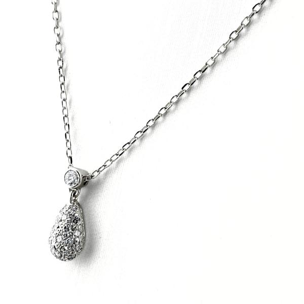 NR64　kt13153tm【MIKIMOTO】 K18　ダイヤ0.15ct　ベルモチーフネックレス MIKIMOTO（ミキモト） しずくモチーフ デザインネックレス ペンダント
