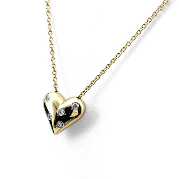 ティファニー　ドッツハートダイヤモンドネックレス　ペンダント　K18ゴールド TIFFANY&Co.（ティファニー） ドッツハート ネックレス YG イエロー